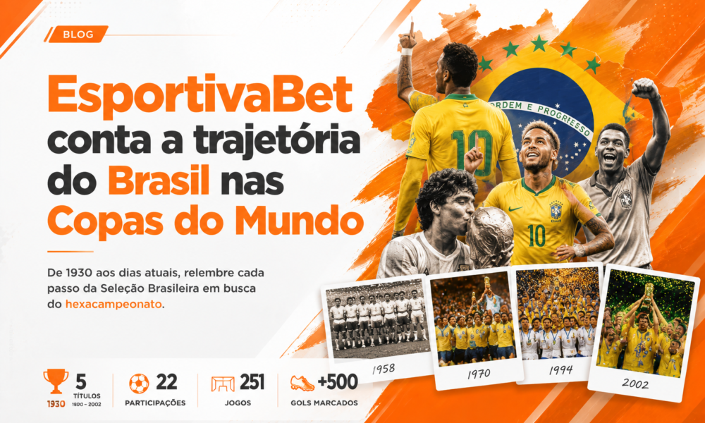 EsportivaBet conta a trajetória do Brasil nas Copas